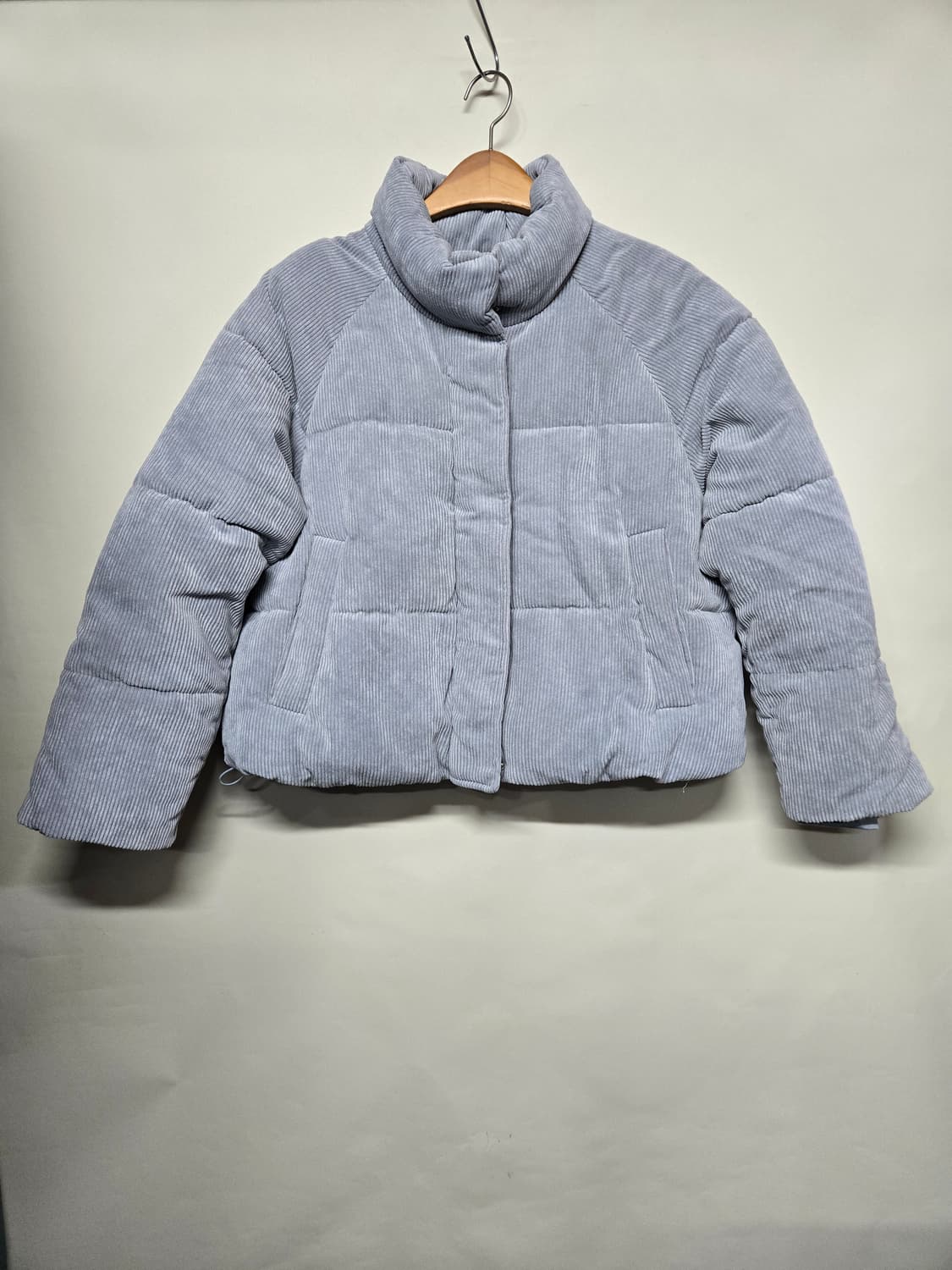 스파오 코듀로이 패딩 M 소라색 상품이미지1