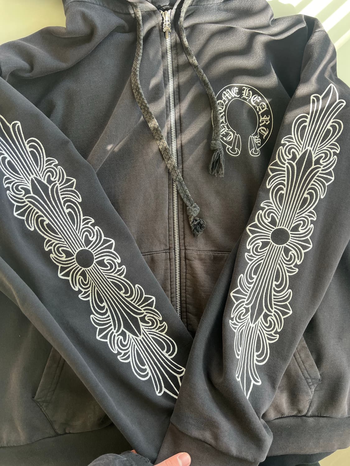 [XL] 크롬하츠 홀스슈 플로랄 후드집업 상품이미지2