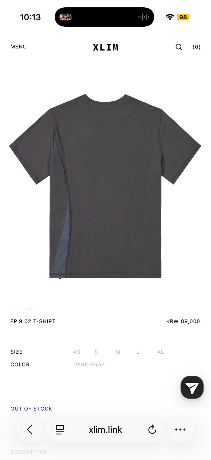 새상품) XLIM EP.9 02 T-SHIRT 상품이미지1
