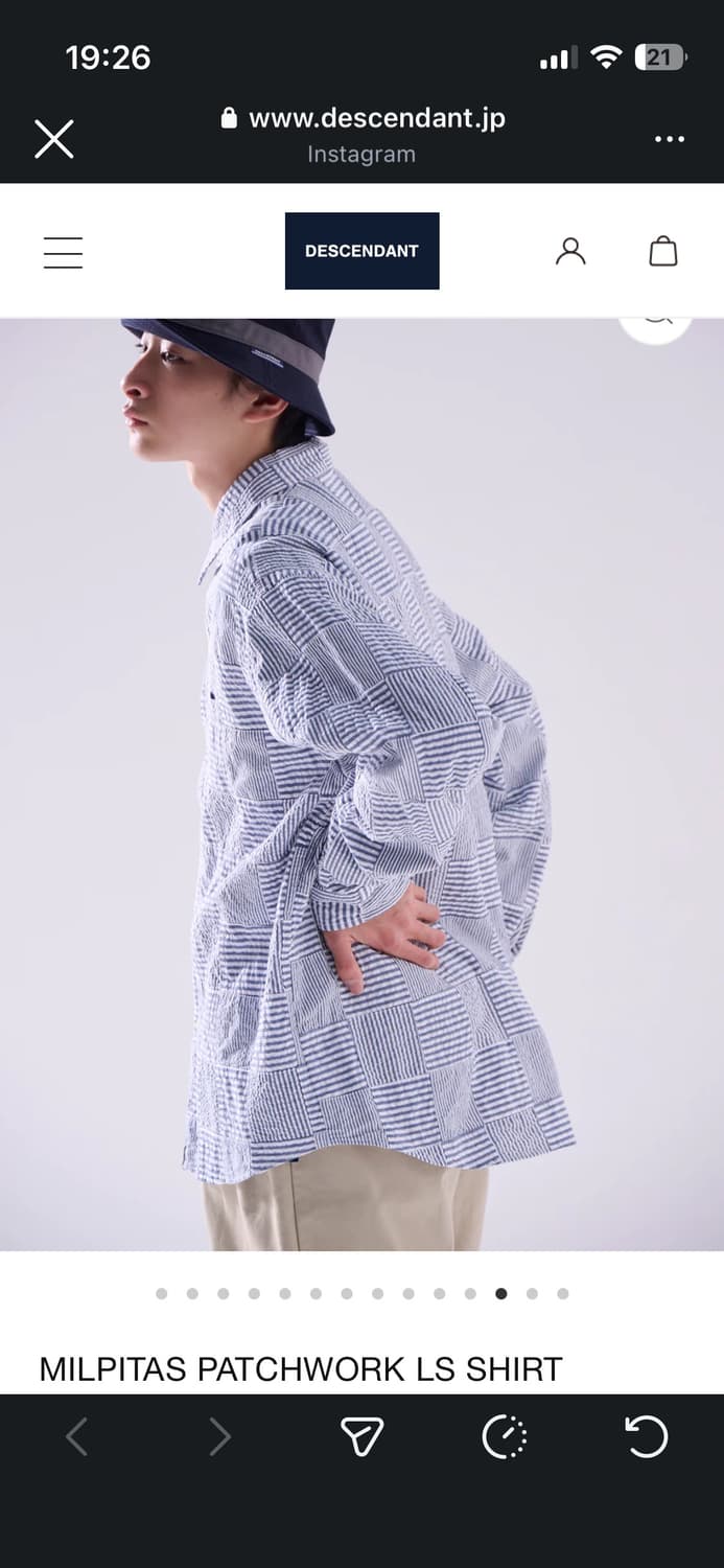 디센던트 26ss 패치 워크 셔츠 (그레이) 상품이미지2