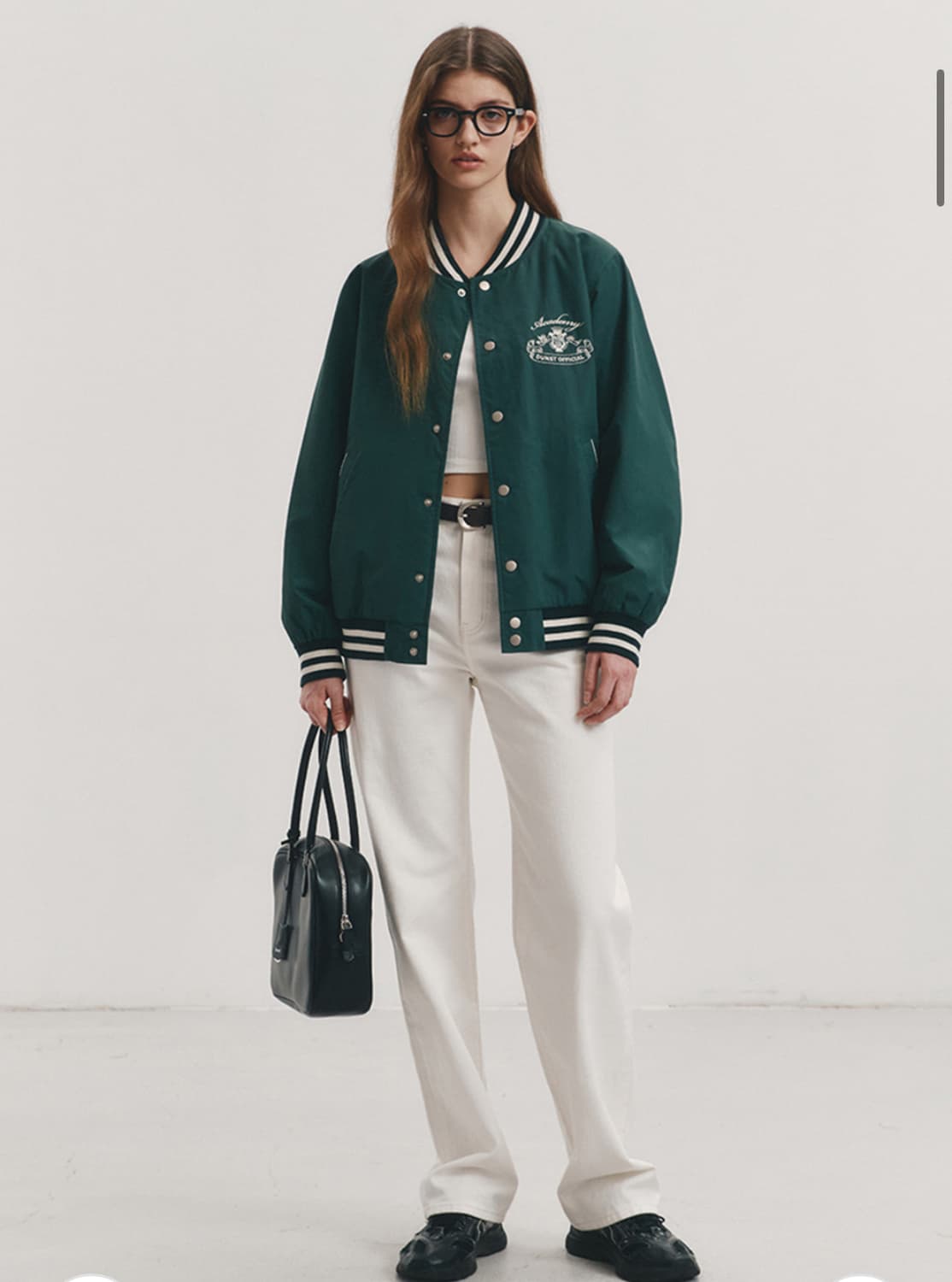 던스트 UNISEX VARSITY JACKET GREEN_UDJU3A11 상품이미지4