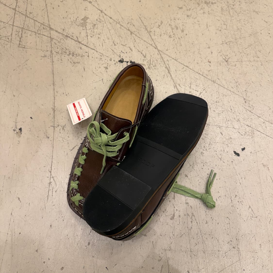 빈티지 캠퍼 에키 레이스업 브라운 레더 로퍼 U828 상품이미지3