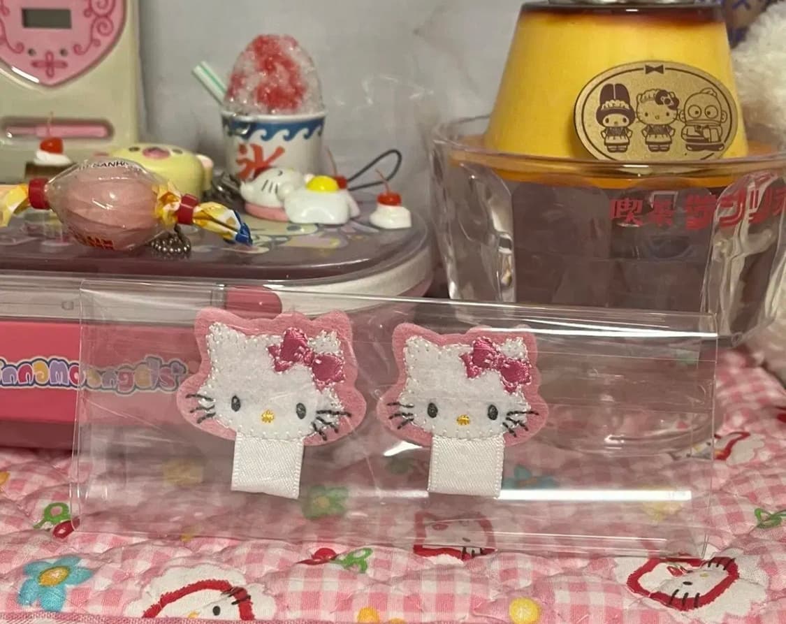 고전 희귀 챠미키티 빈티지 와펜 다꾸 산리오 고전키티 아플리케 갸루 챠미 상품이미지1