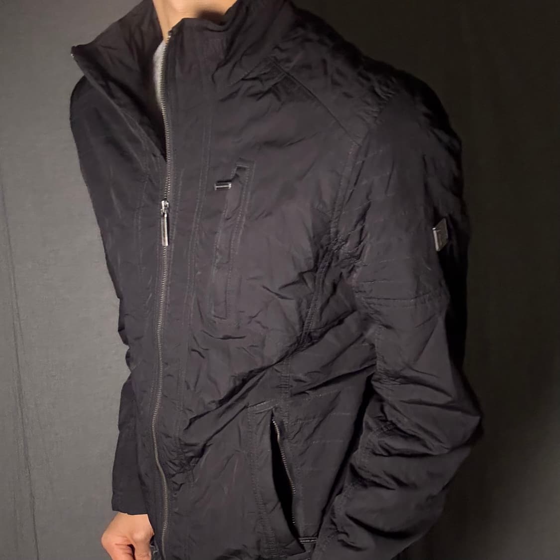 나일론 퀄팅 라이더 자켓 상품이미지5