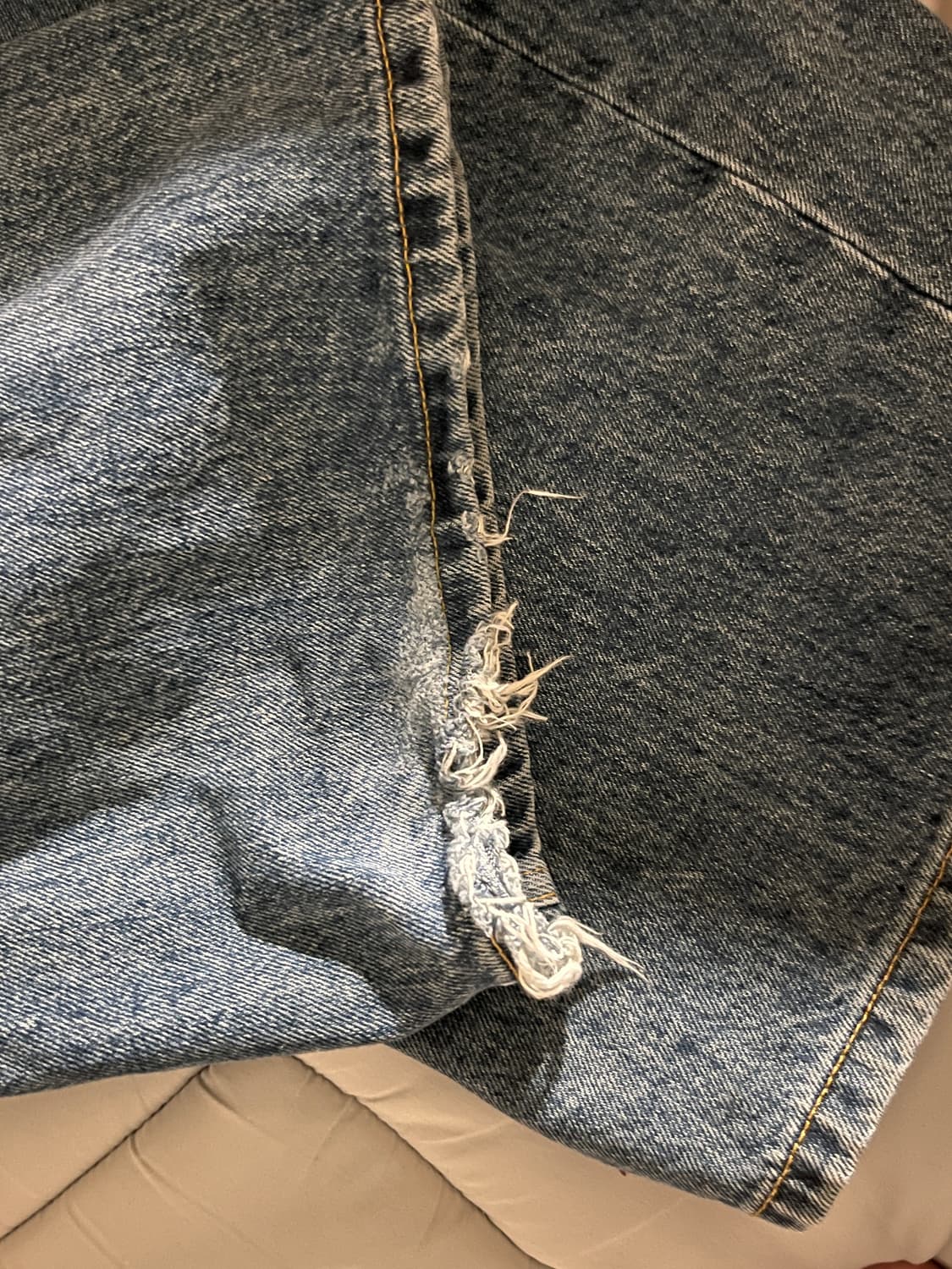 해칭룸 와이드 커브진 워시드 블루 상품이미지5