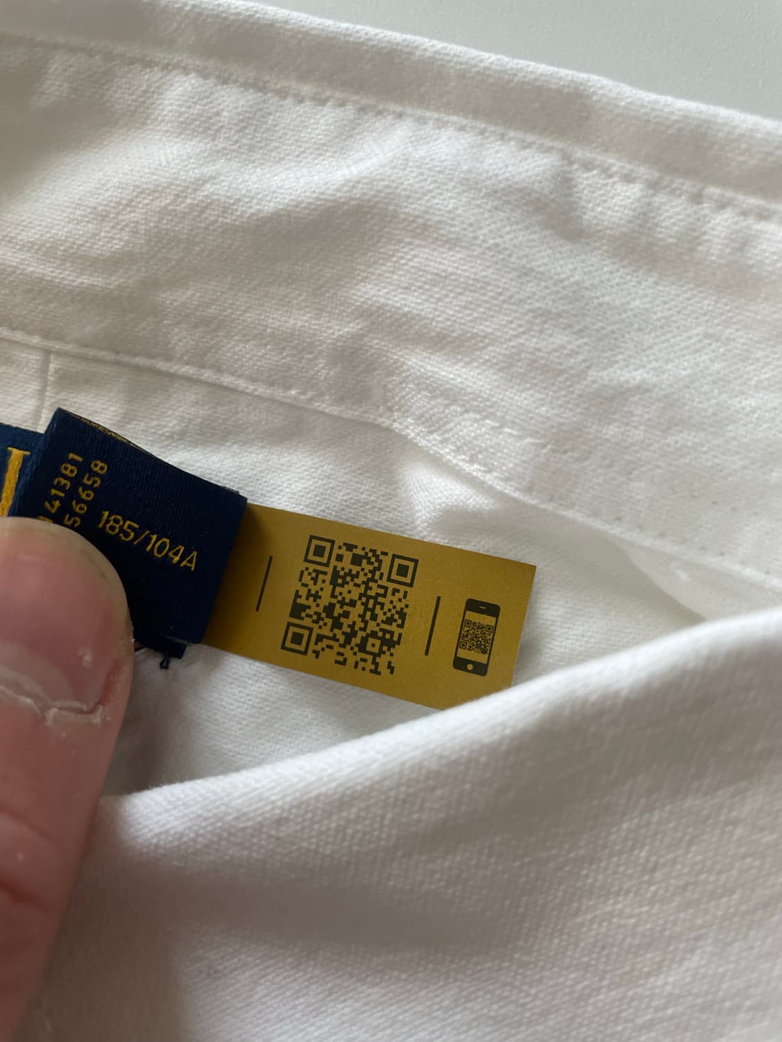 폴로 QR 화이트 옥스포드 셔츠 XL 새상품 상품이미지5