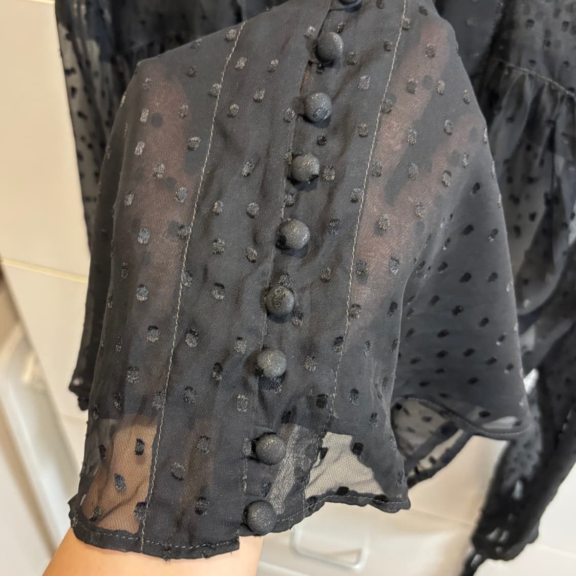미국 보헤미안 브랜드 freepeople 도트블라우스 상품이미지8