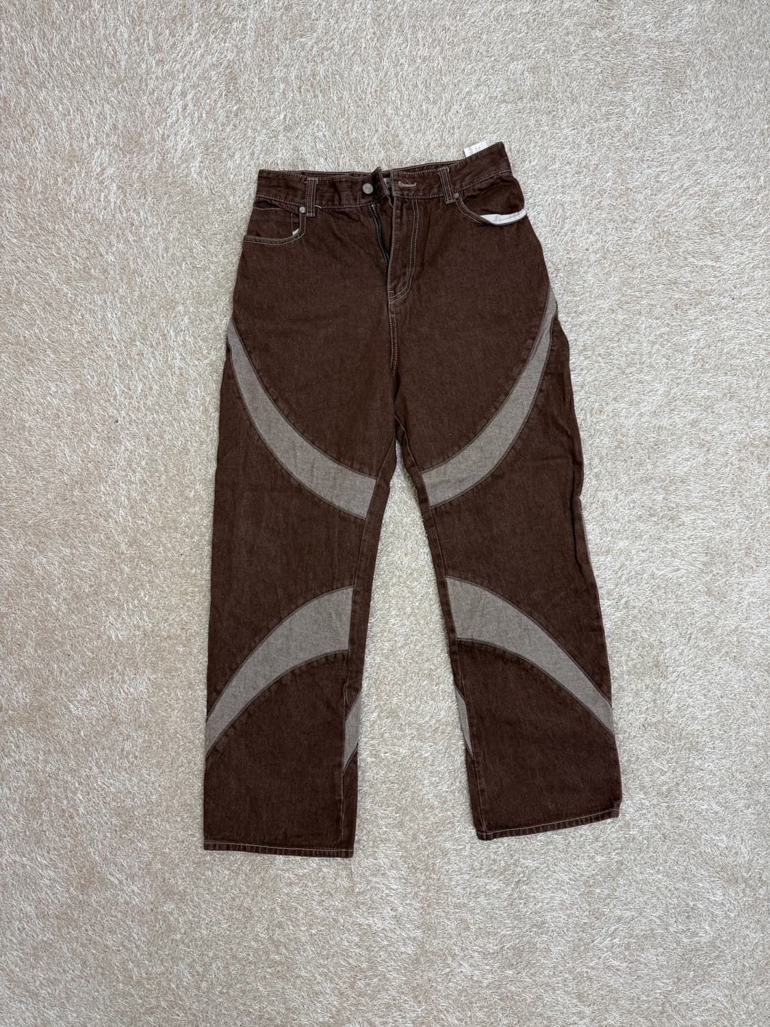 애드오프 와이드 데님 브라운 46 상품이미지2