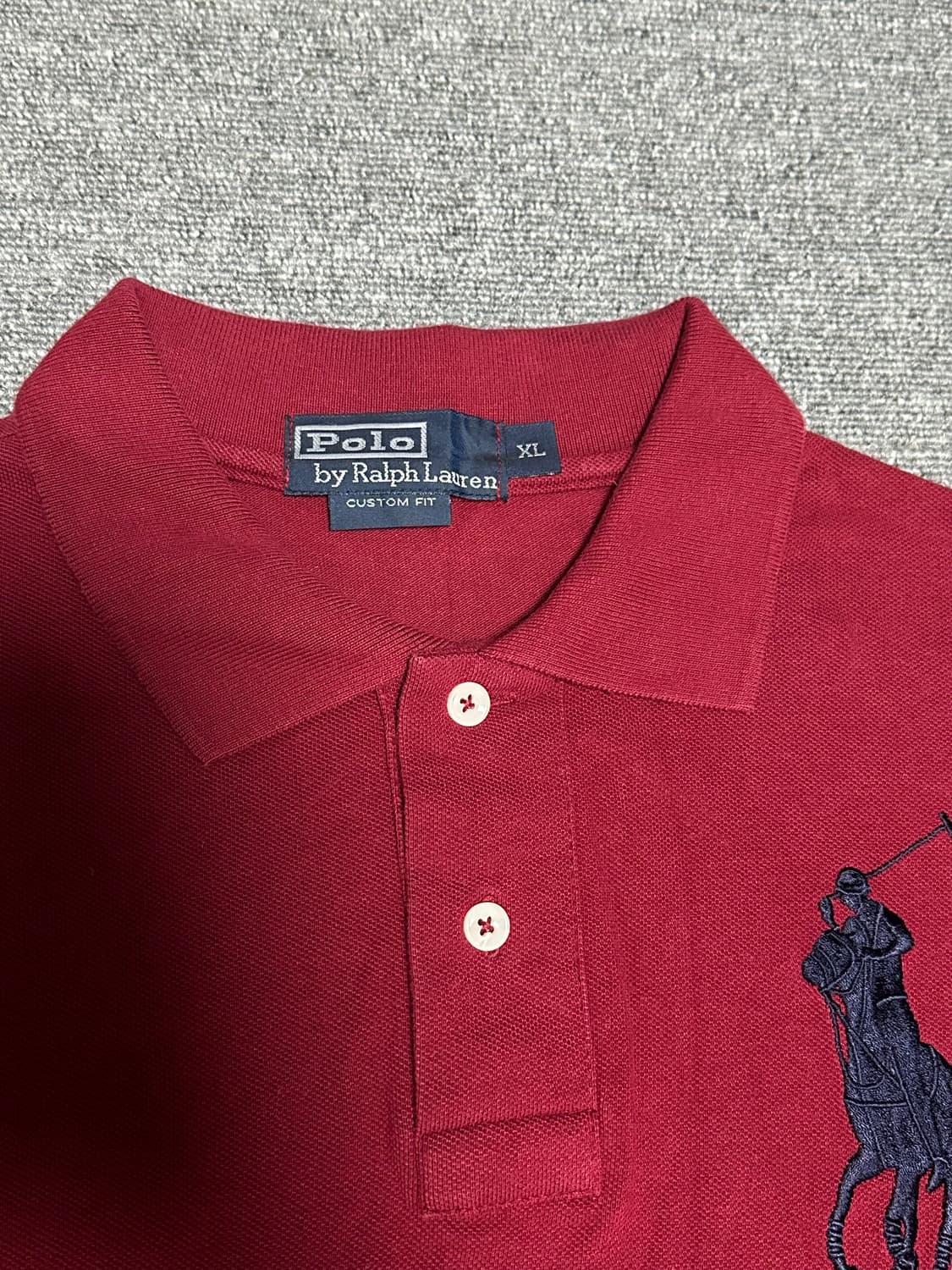 폴로 빅포니 희귀 럭비 카라티 버건디 상품이미지2