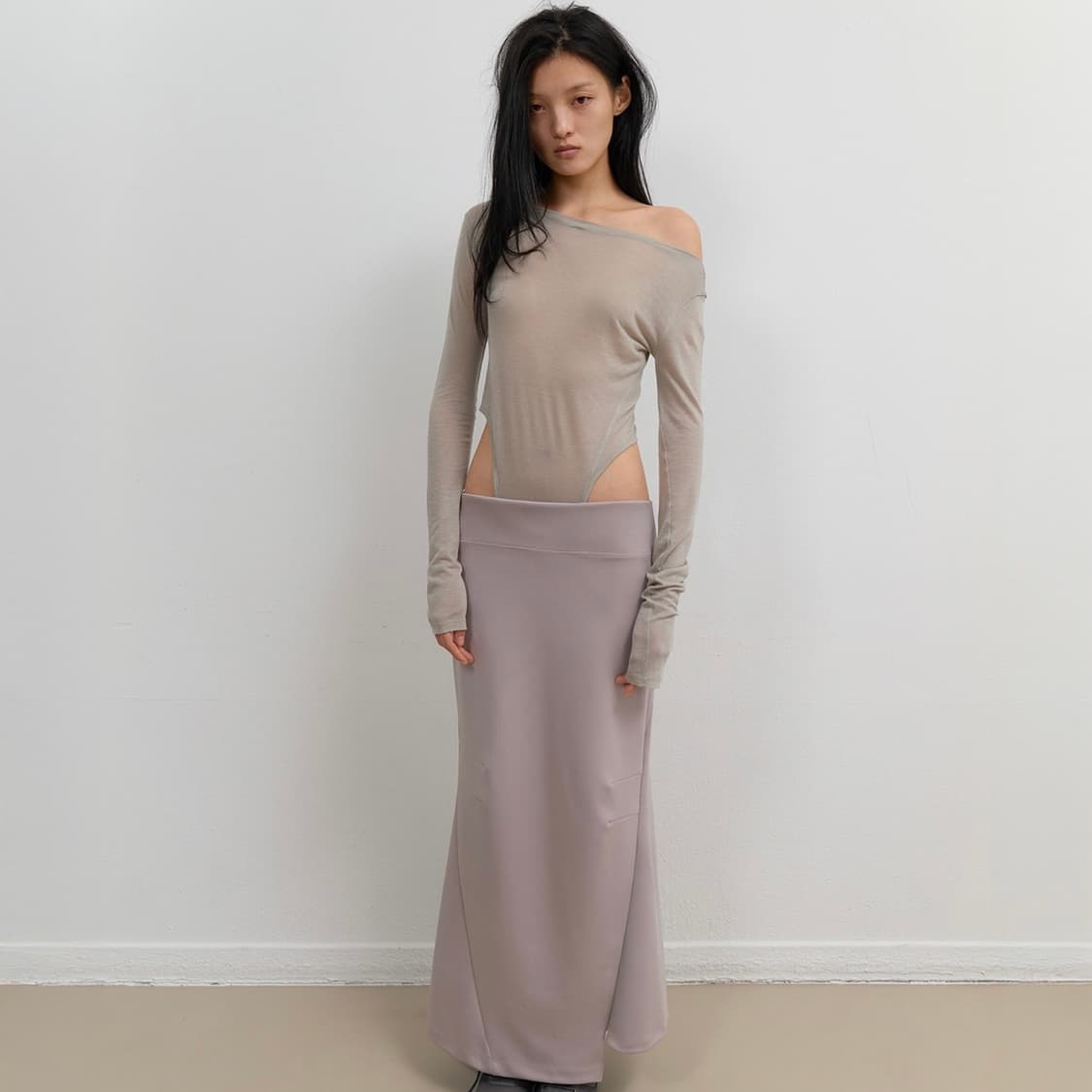 OJOS_Curved Cut Layered Tee 상품이미지3