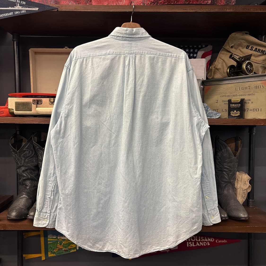 90s 폴로 랄프로렌 Big Shirt 라인 샴브레이 셔츠  N1008 상품이미지2