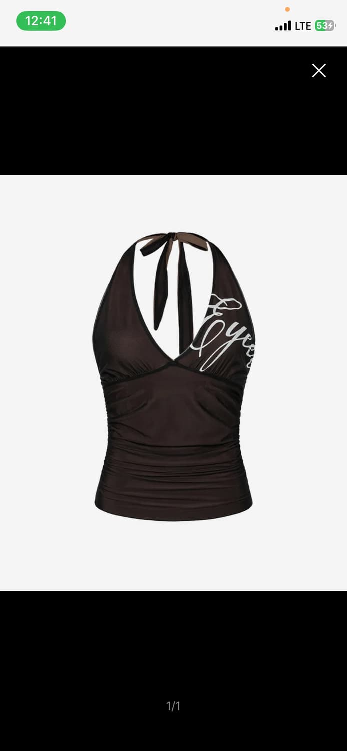 이와이이알 Script Logo Halter-Neck Top 상품이미지2