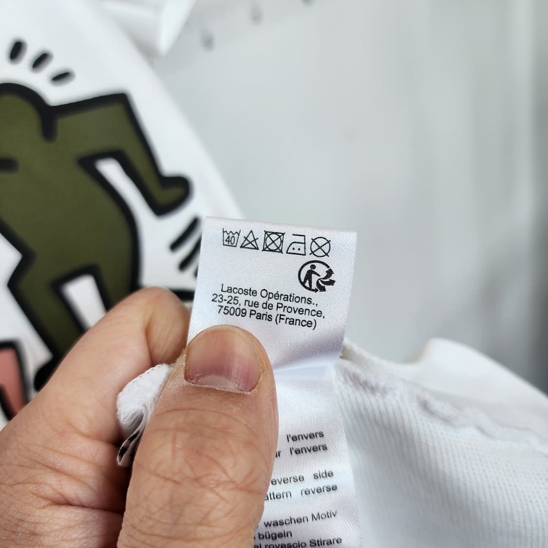 라코스테 x 키스해링 콜라보 반팔 카라티 화이트 상품이미지5