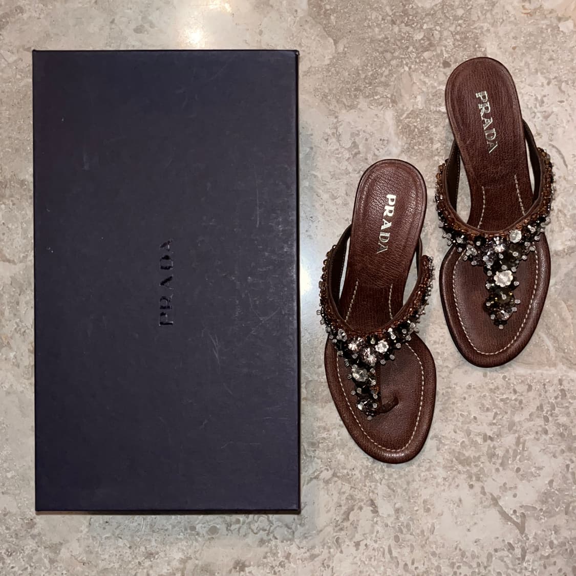 새상품 희귀) 프라다 쥬얼 샌들 상품이미지1