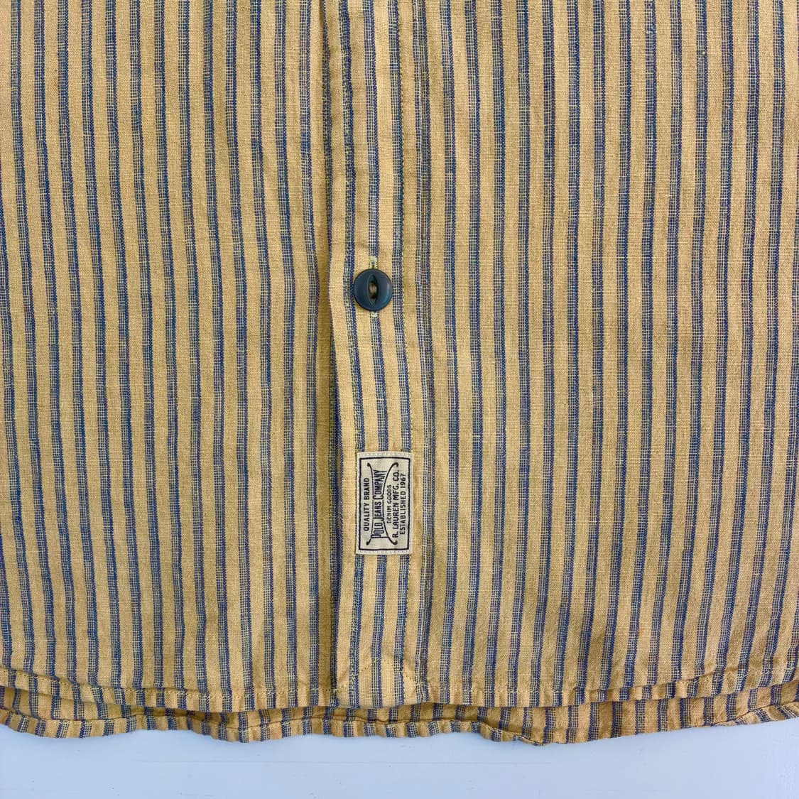 Polo jeans 폴로 진스 베이지 스트라이프 아이언 버튼 셔츠 상품이미지4