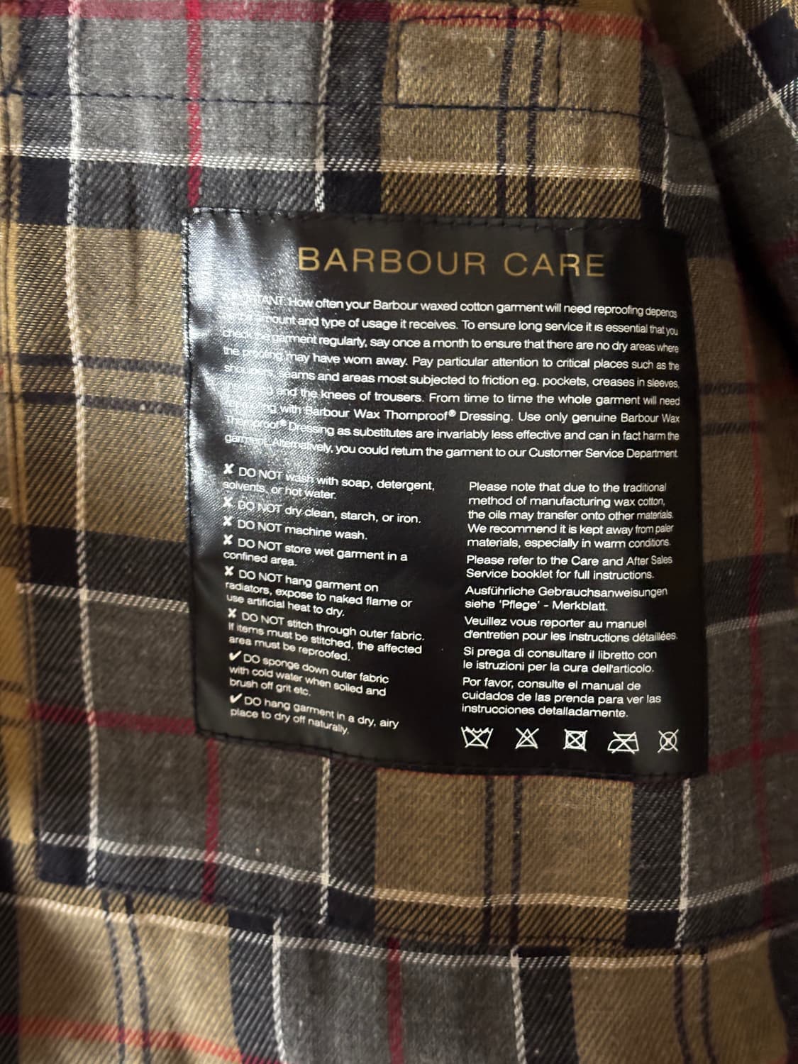 바버 보더 왁스자켓 네이비(40) 상품이미지5