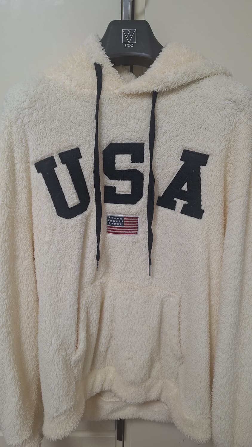 USA 후드티 아이보리 프리사이즈 상품이미지1