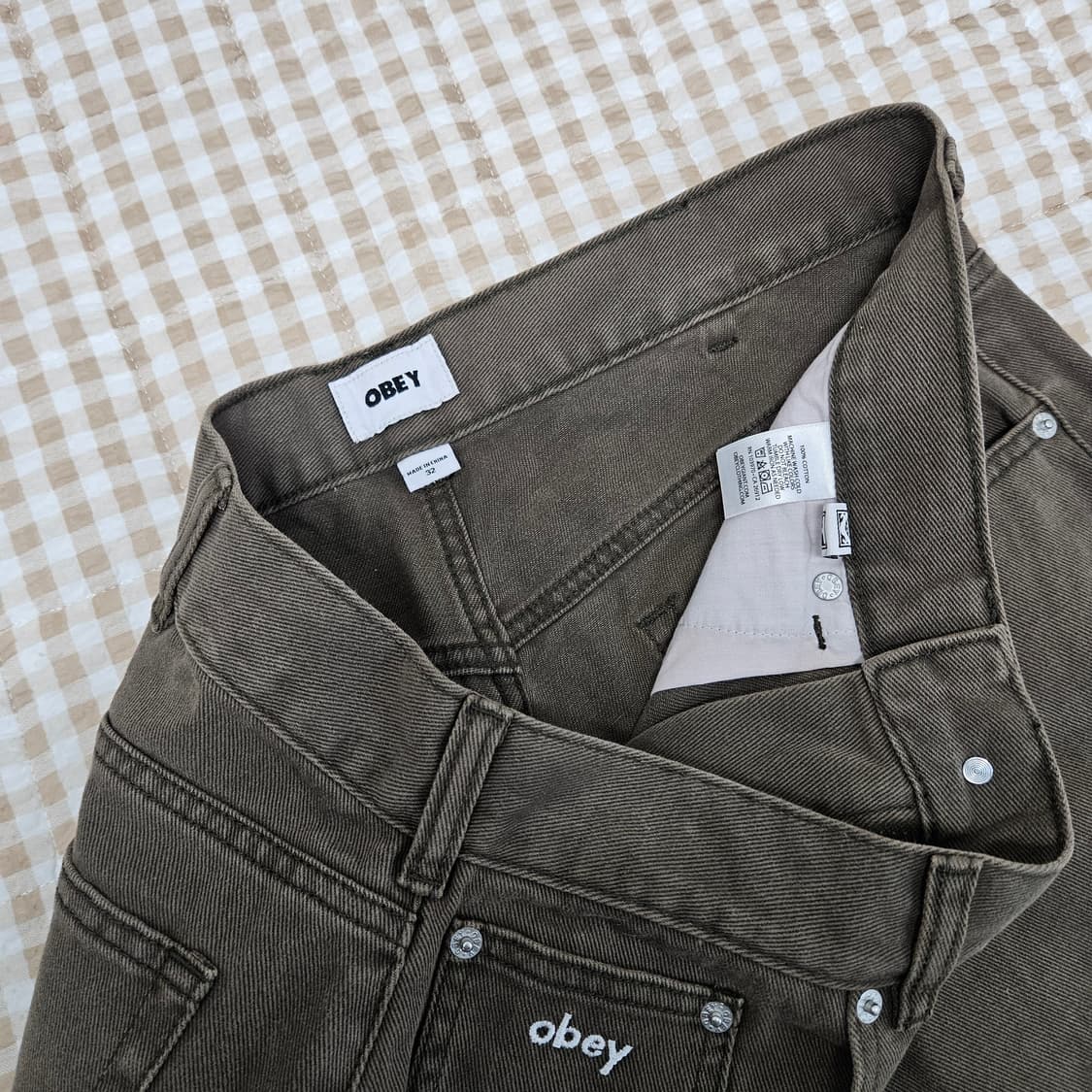 오베이 와이드 면바지 남자32 상품이미지3