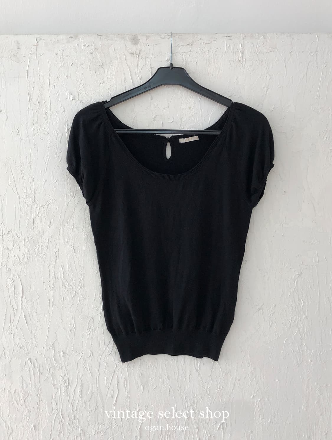 vintage black angel soft knit top 상품이미지1