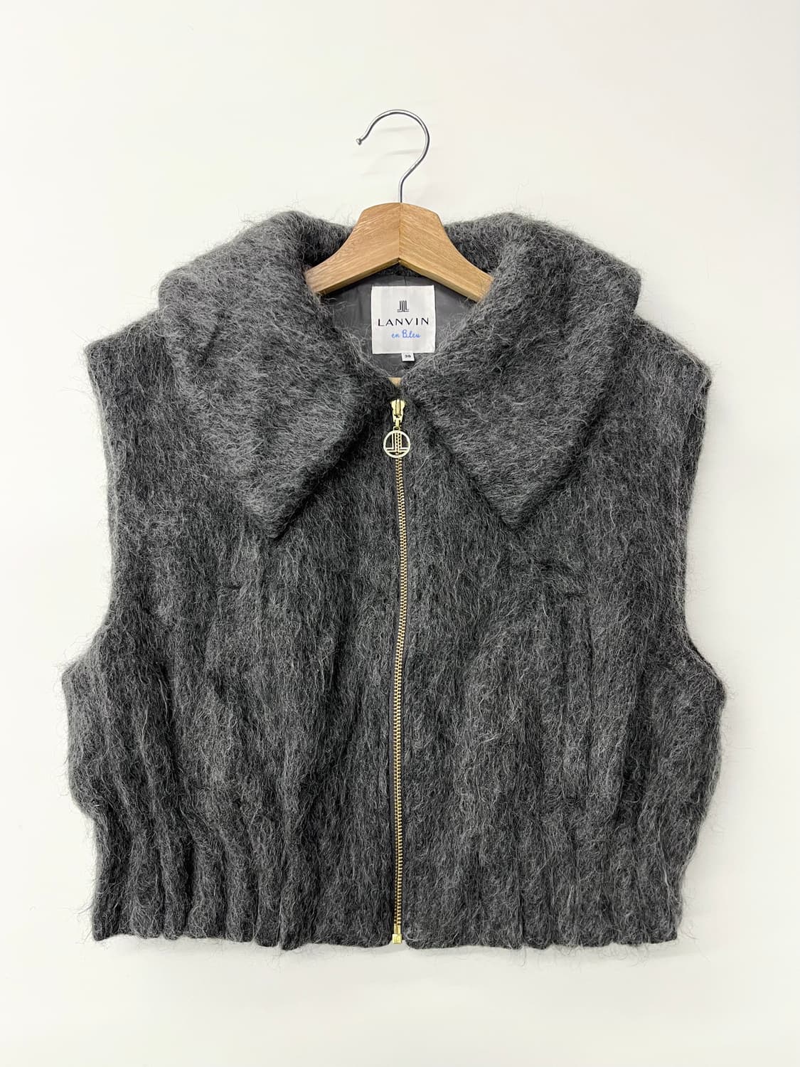 Lanvin 랑방 그레이 울 퍼 베스트 상품이미지3