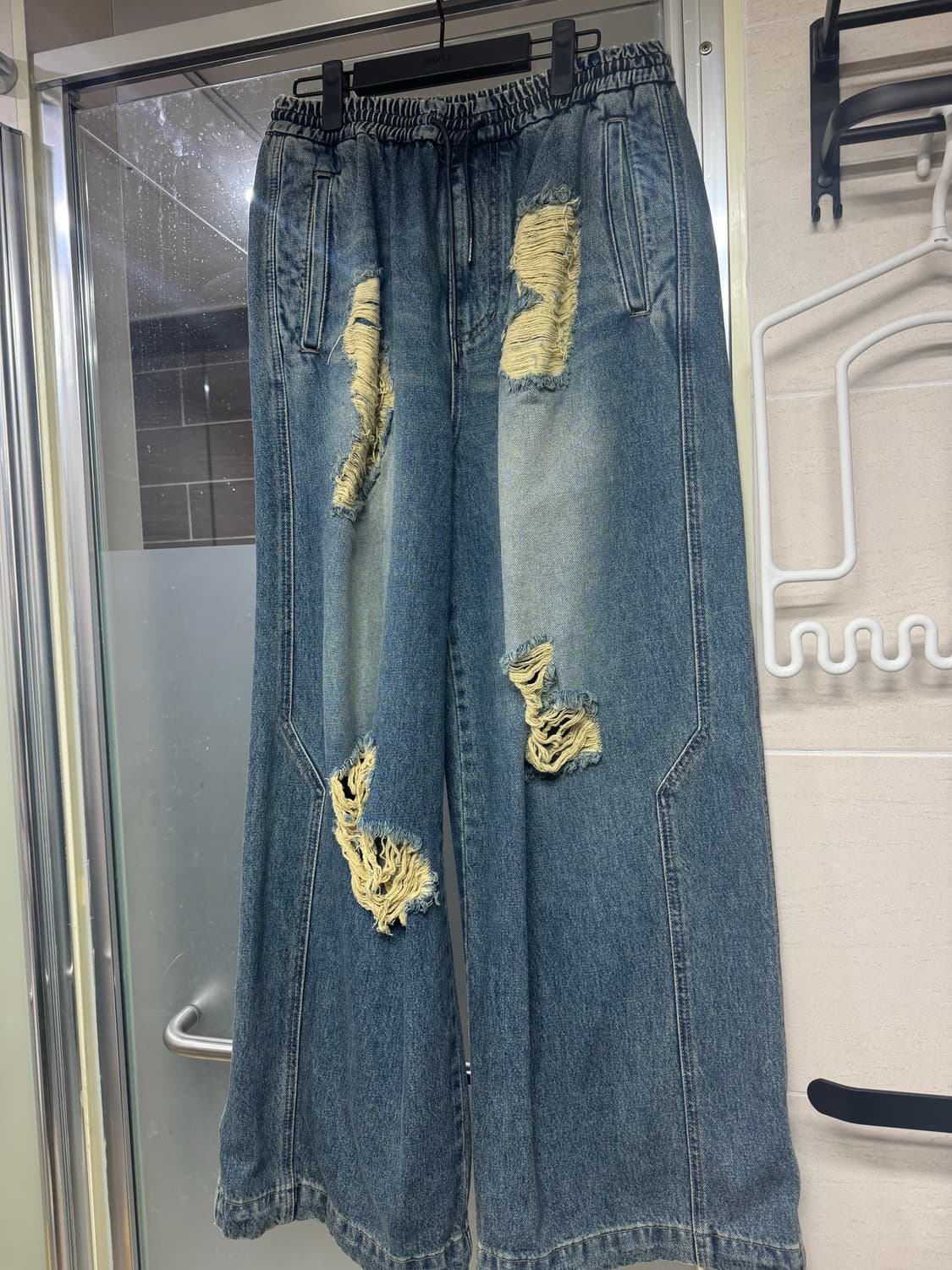 준지 / 24ss 데님 데미지드 와이드 팬츠 / 44 상품이미지1