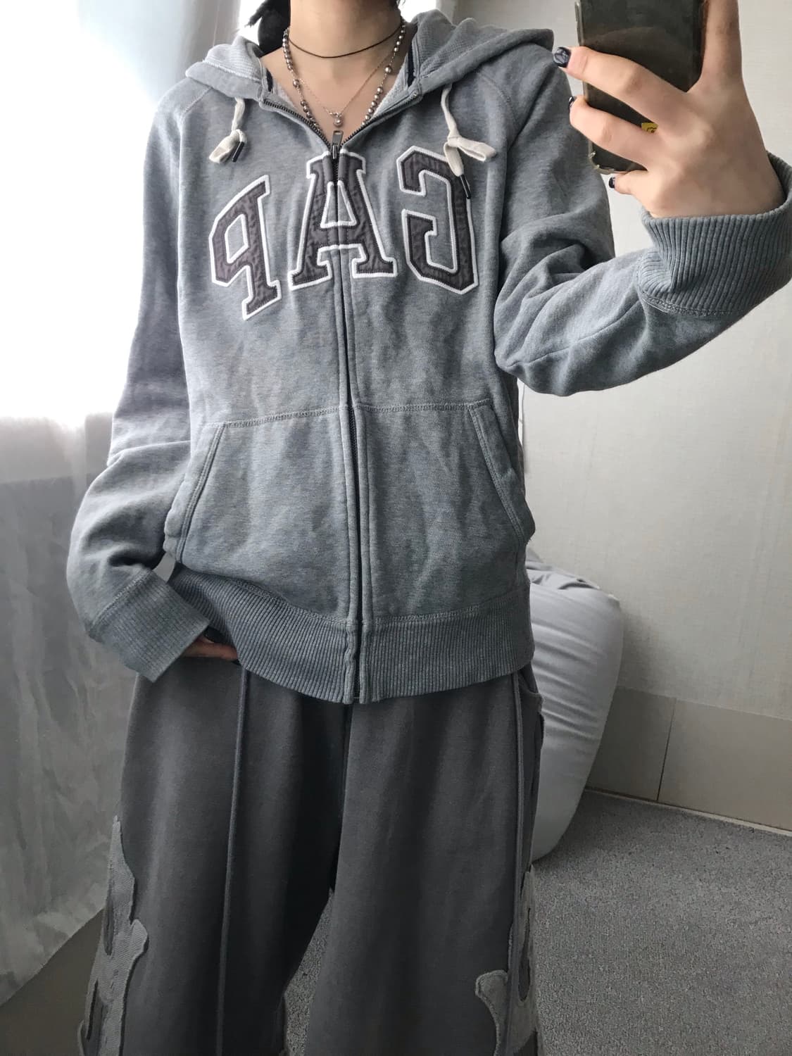 갭 그레이 후드집업 상품이미지2