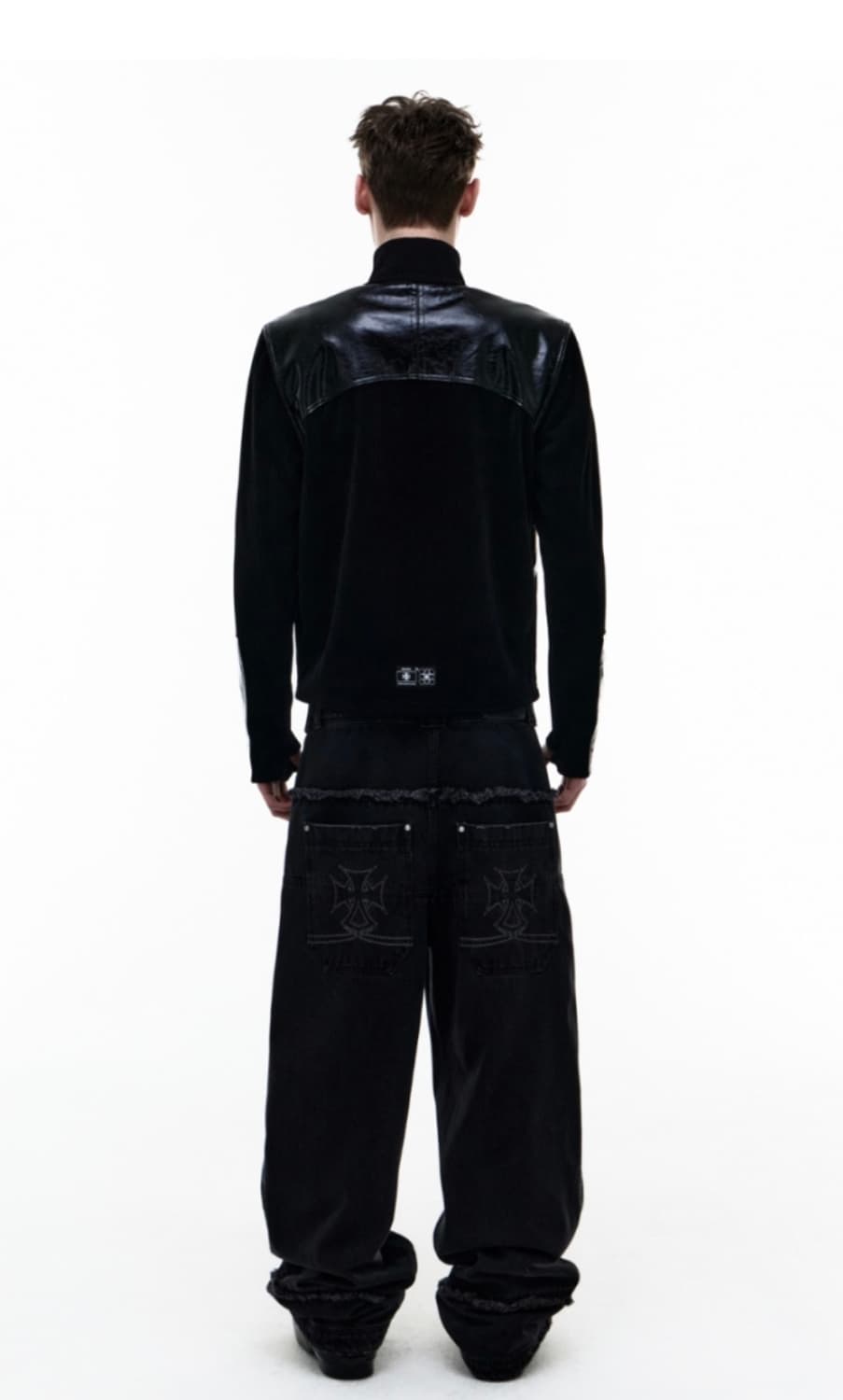 오퍼스 0012 레더 패치 니트 집업 m 상품이미지3