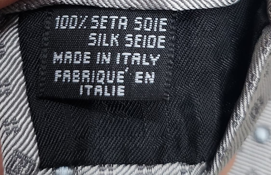 FENDI 실크 넥타이 회색 패턴 상품이미지4