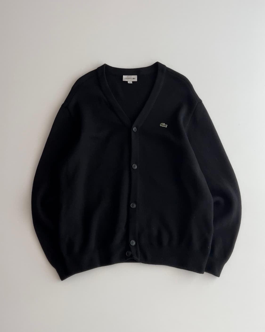 라코스테 블랙 울 가디건 XL 상품이미지1