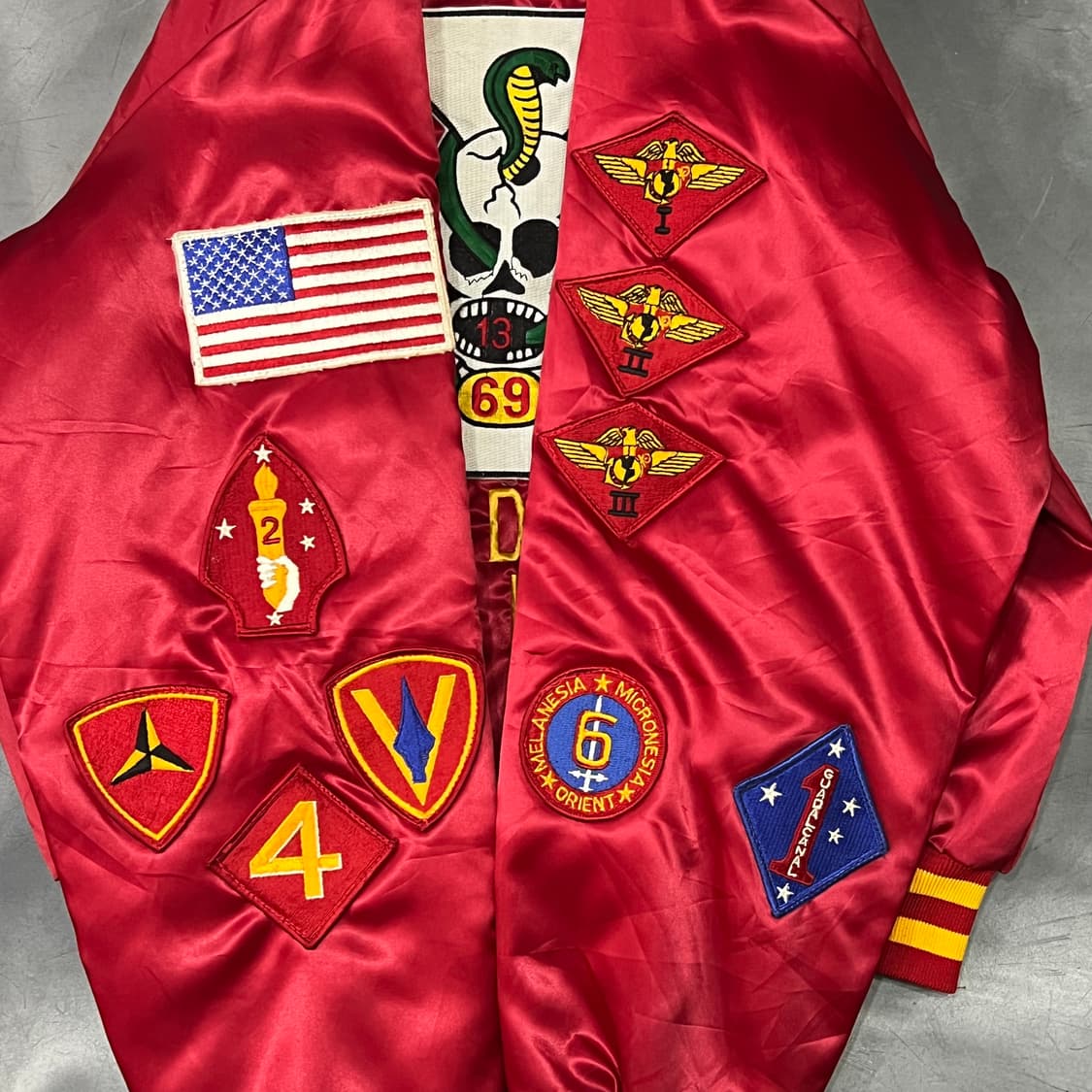  USA 스윙스터 패치 새틴 자켓 y14582 상품이미지6