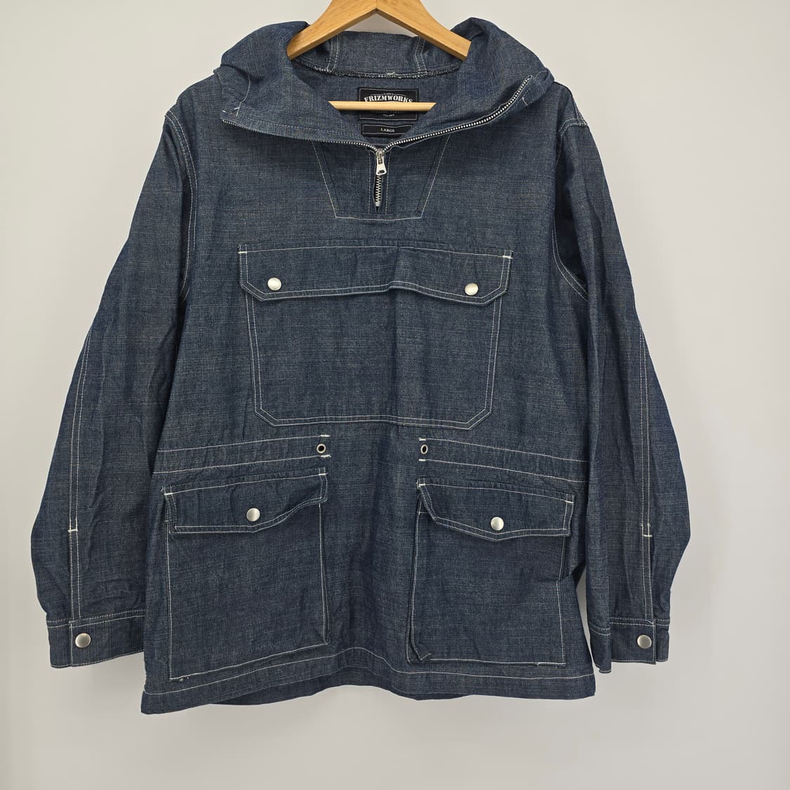 프리즘웍스 데님 후드 아노락 자켓 상품이미지3