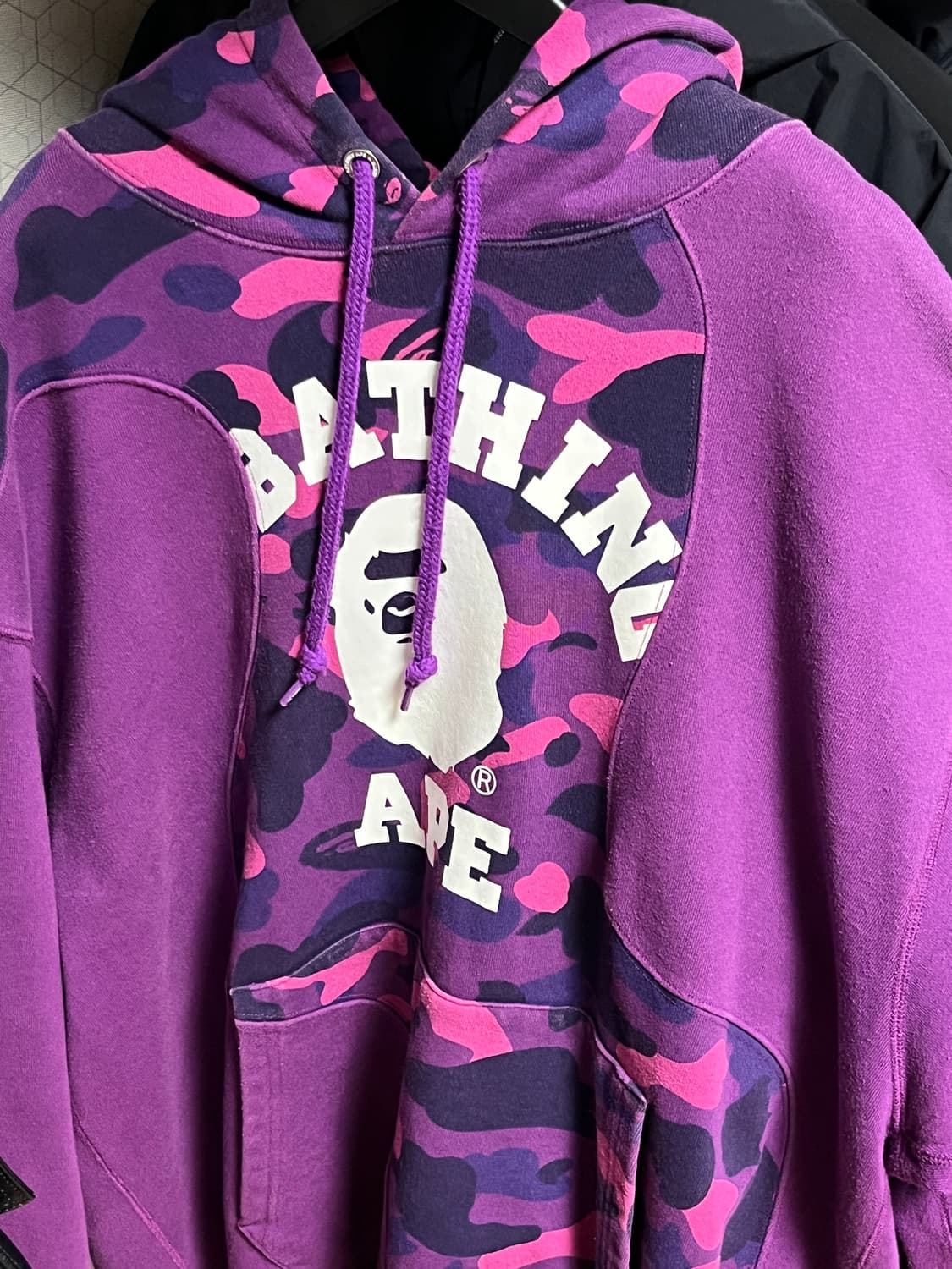 베이프 퍼플 카모 후드 2xl 상품이미지1