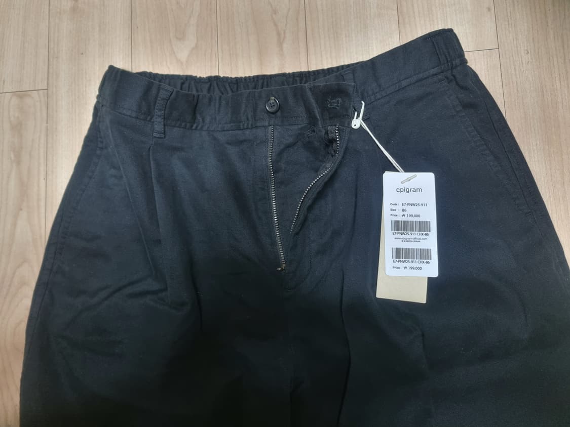 에피그램 코튼 위켄드 원턱 팬츠 차콜 86 상품이미지2