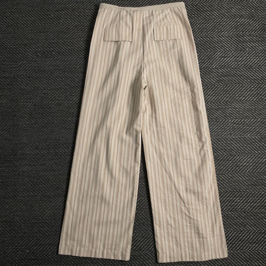 빈티지 우븐 스트라이프 와이드 트랙팬츠o 3746 상품이미지4
