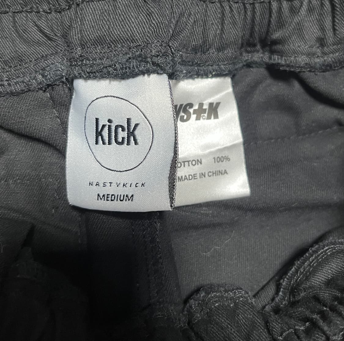 공용 네스티킥 NS+K 블랙 카고 와이드팬츠 M 상품이미지7