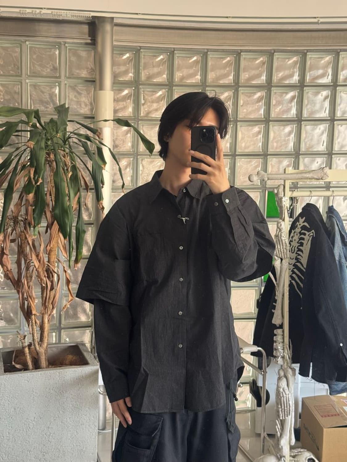 WEATHER 2WAY S C/L 웨더 2웨이 셔츠 상품이미지1