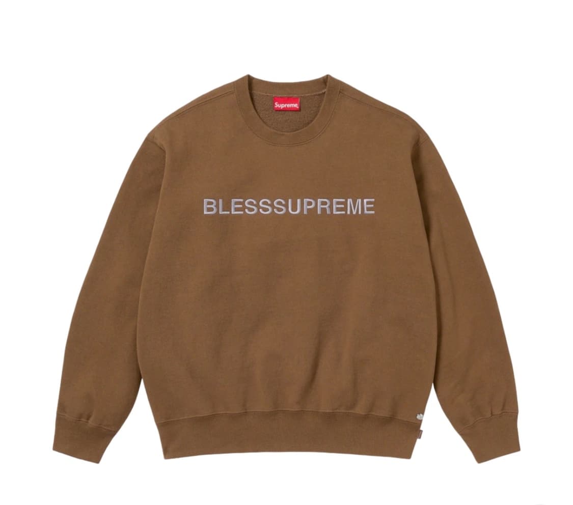 슈프림 블레스 크루넥 올리브 브라운 상품이미지1