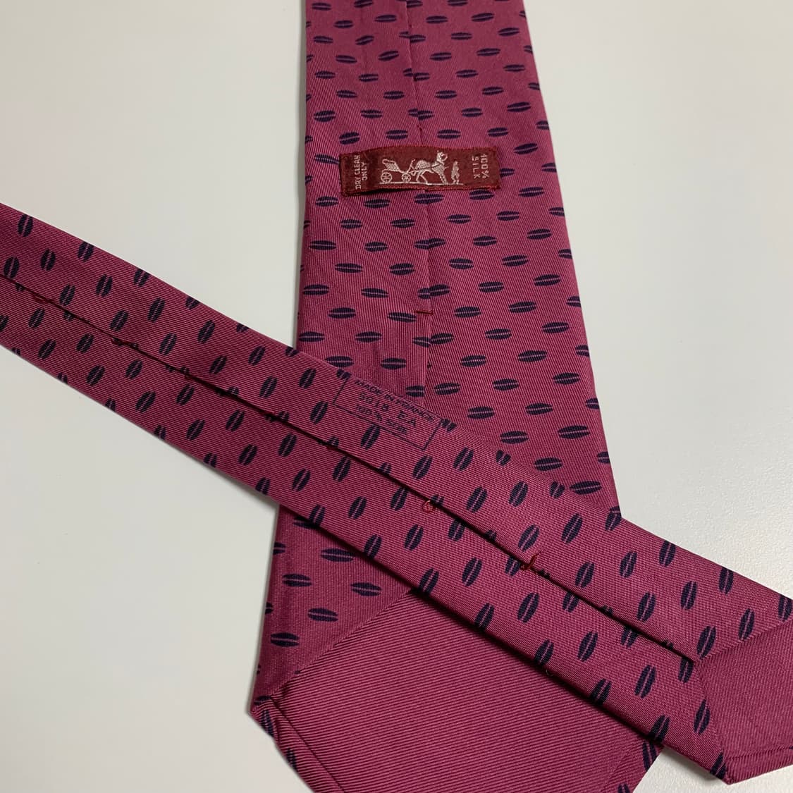 에르메스 프랑스 100실크 명품넥타이 기하학적패턴 A등급9.5cm 상품이미지6