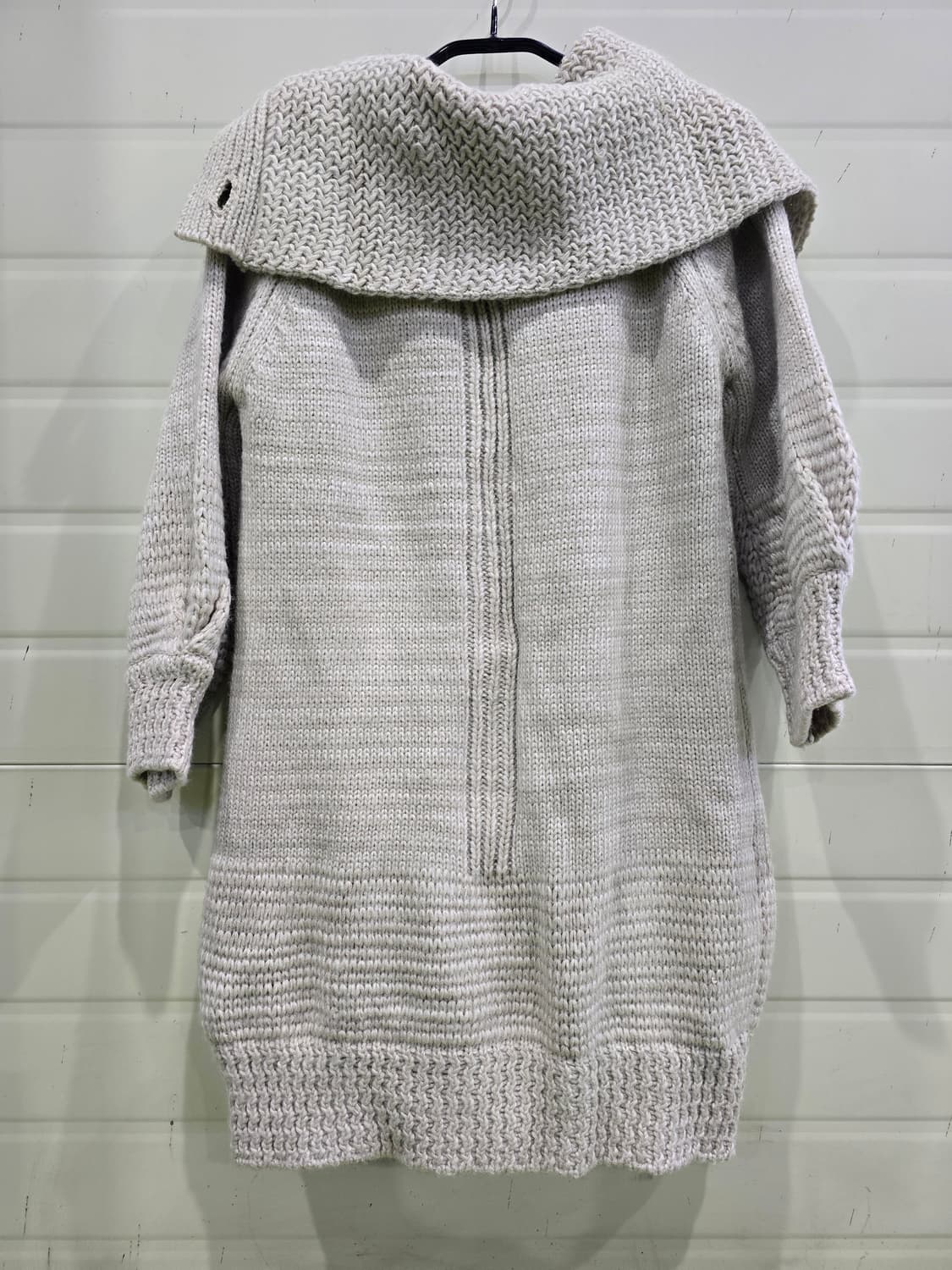 아이보리 후드 롱 니트 가디건 상품이미지4