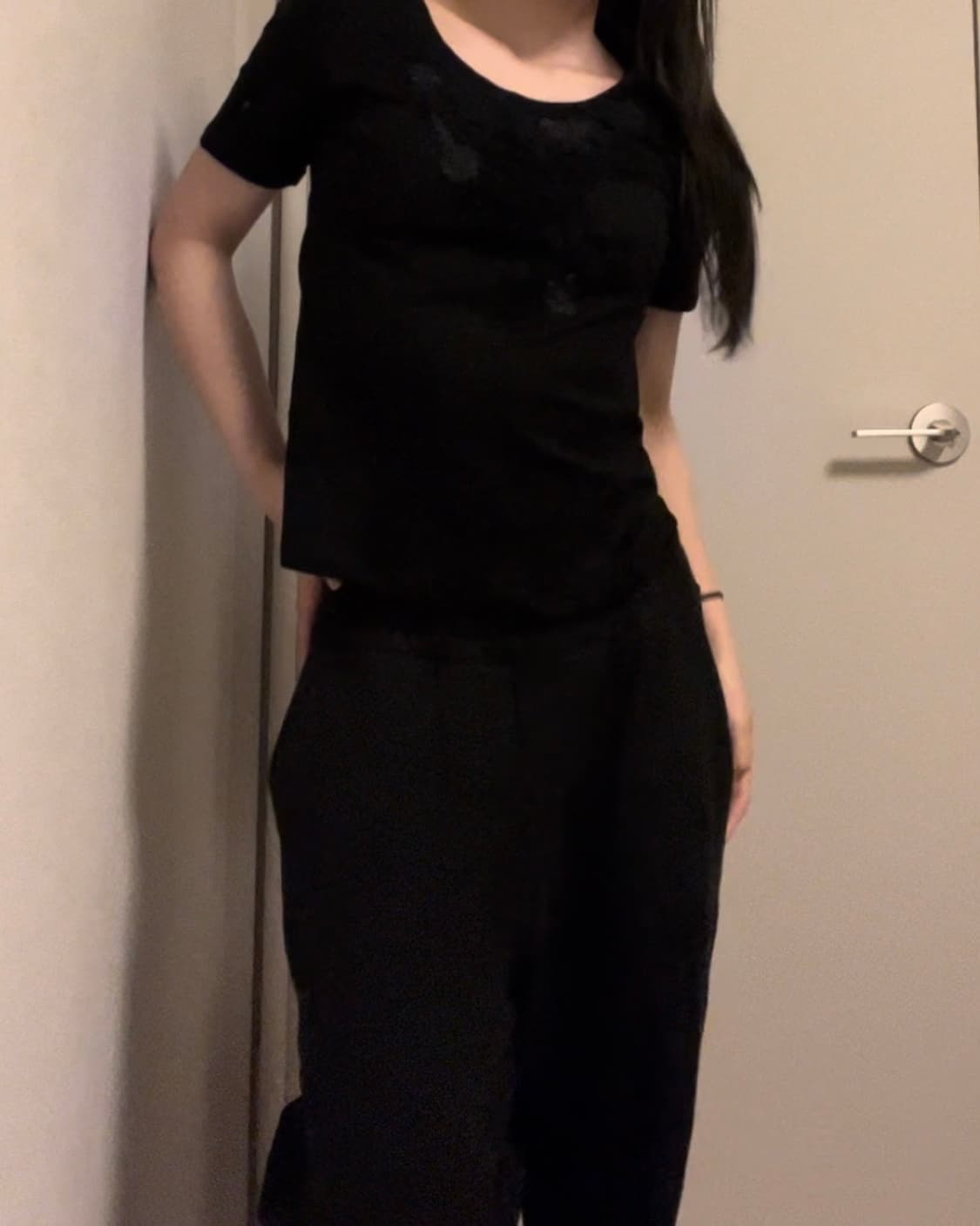 black wide training pants 상품이미지1