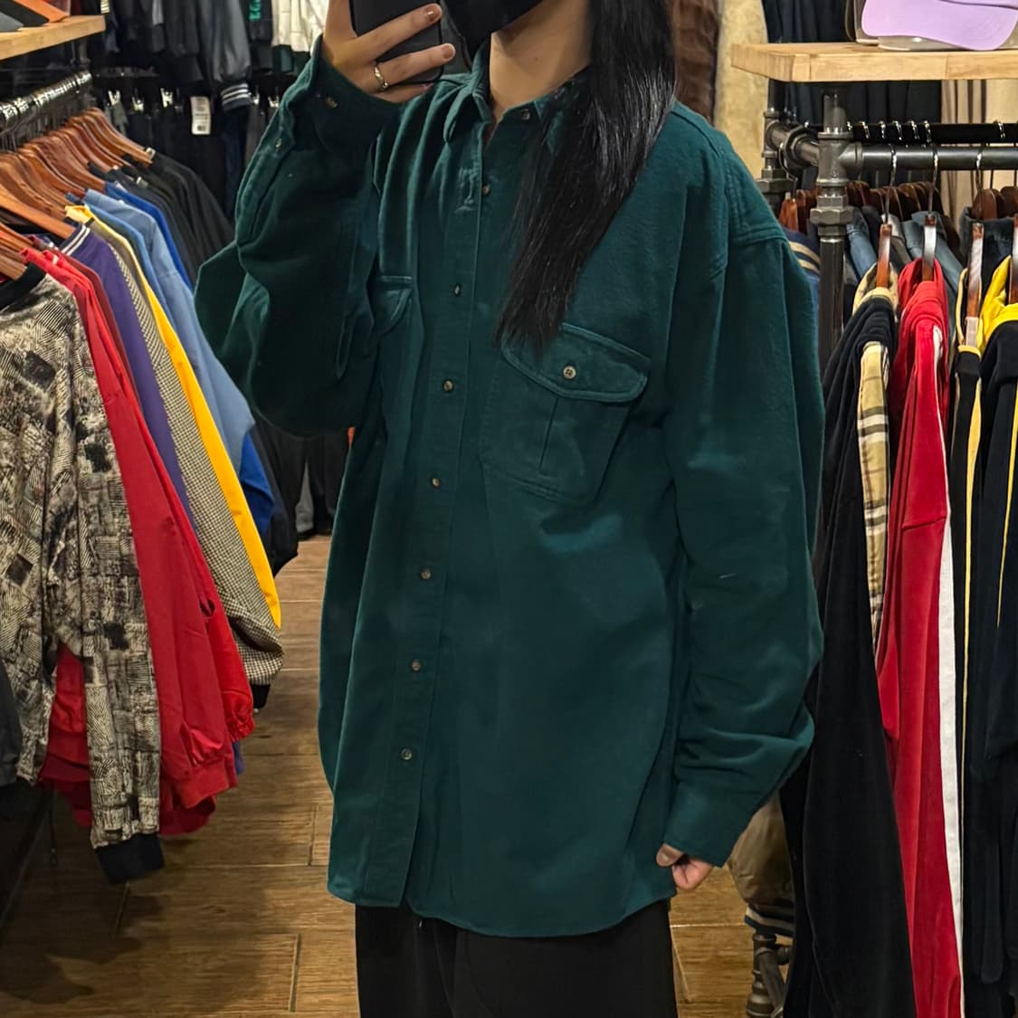 [HI] Carhartt 칼하트 긴팔 셔츠 딥그린 상품이미지3