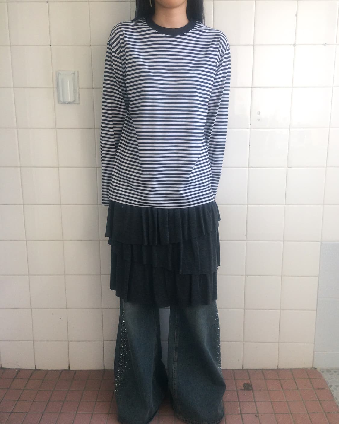 Layer midi skirt 상품이미지4