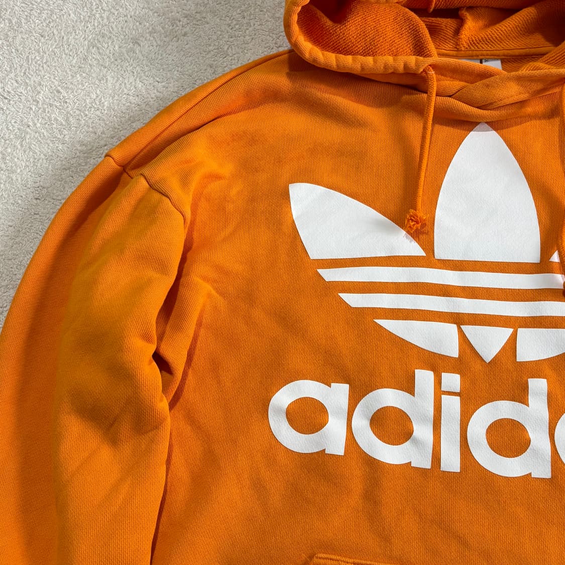 아디다스 파이어버드 오렌지 주황 빅 로고 후드티 상품이미지2