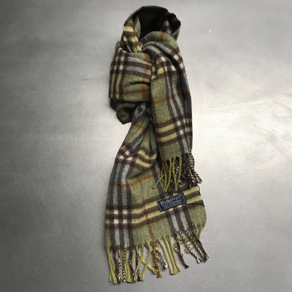 버버리 정품 캐시미어 머플러 그린 상품이미지1