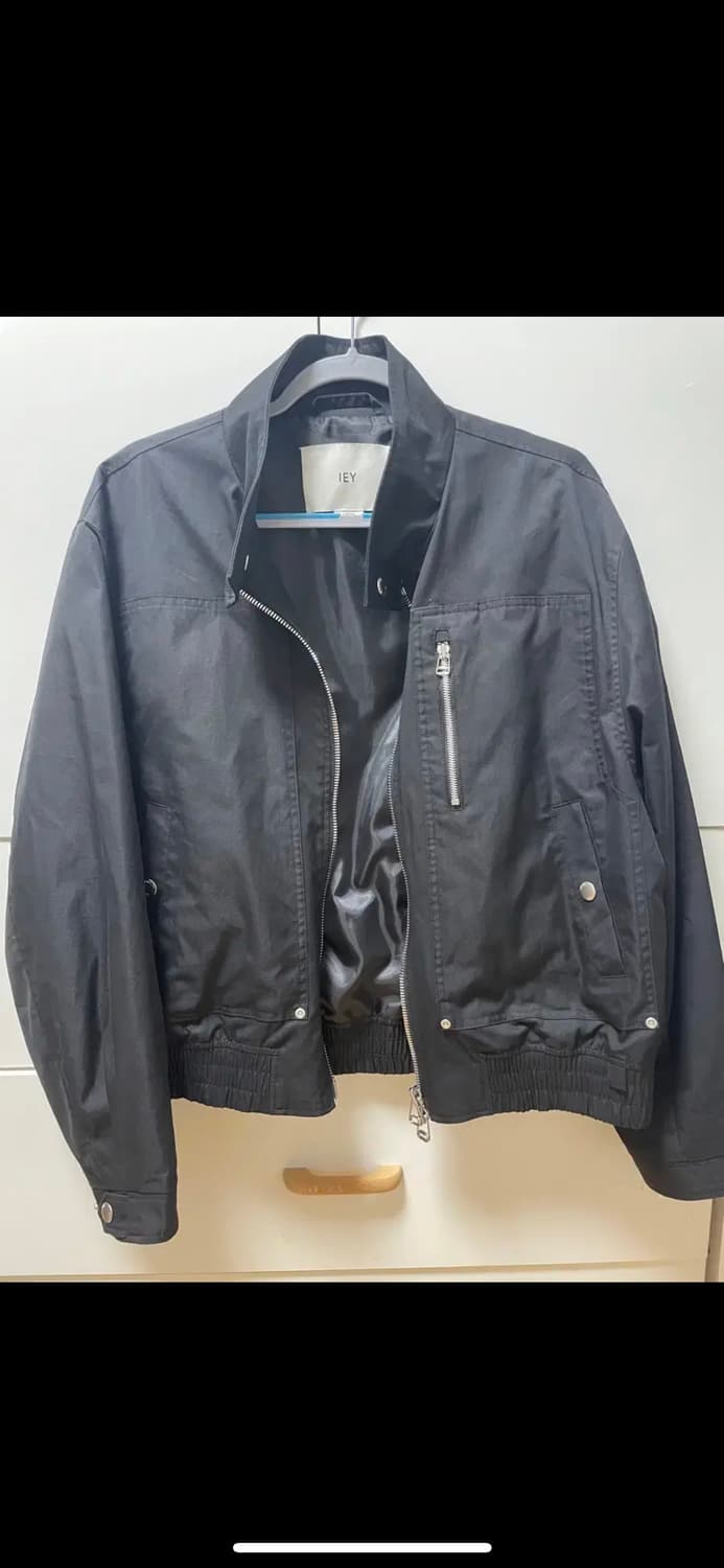 [IEY] 이에이X짱구대디 HERRINGTON JACKET Black 상품이미지3