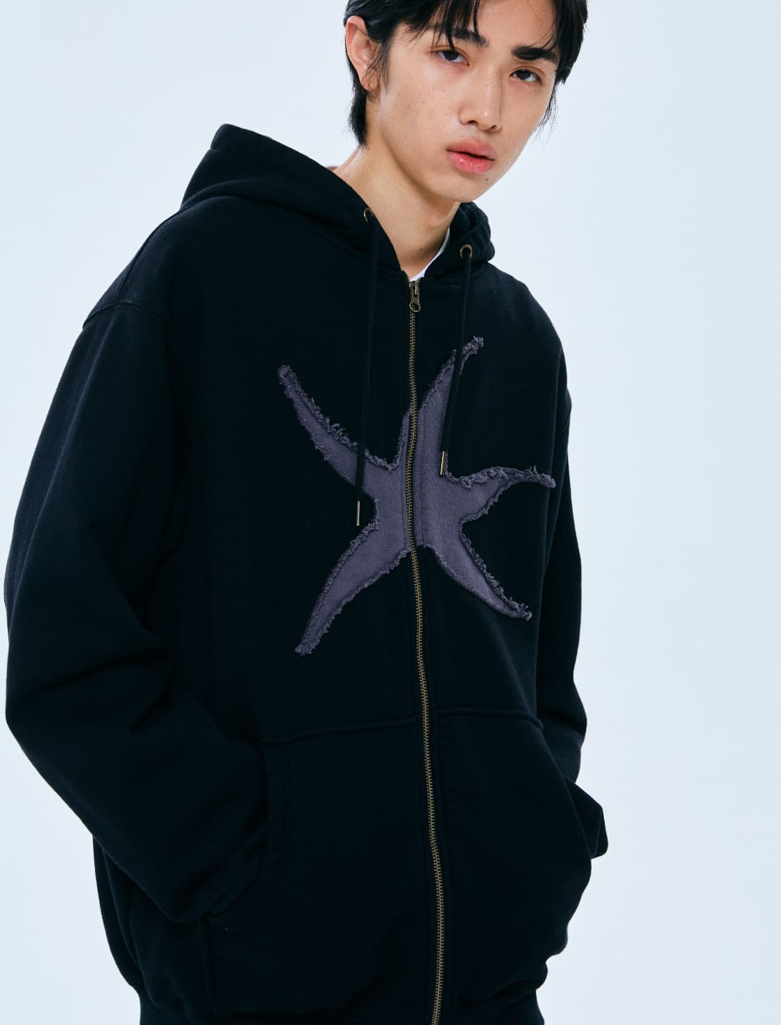 TheColdestMoment starfish hooded zip-up 상품이미지3