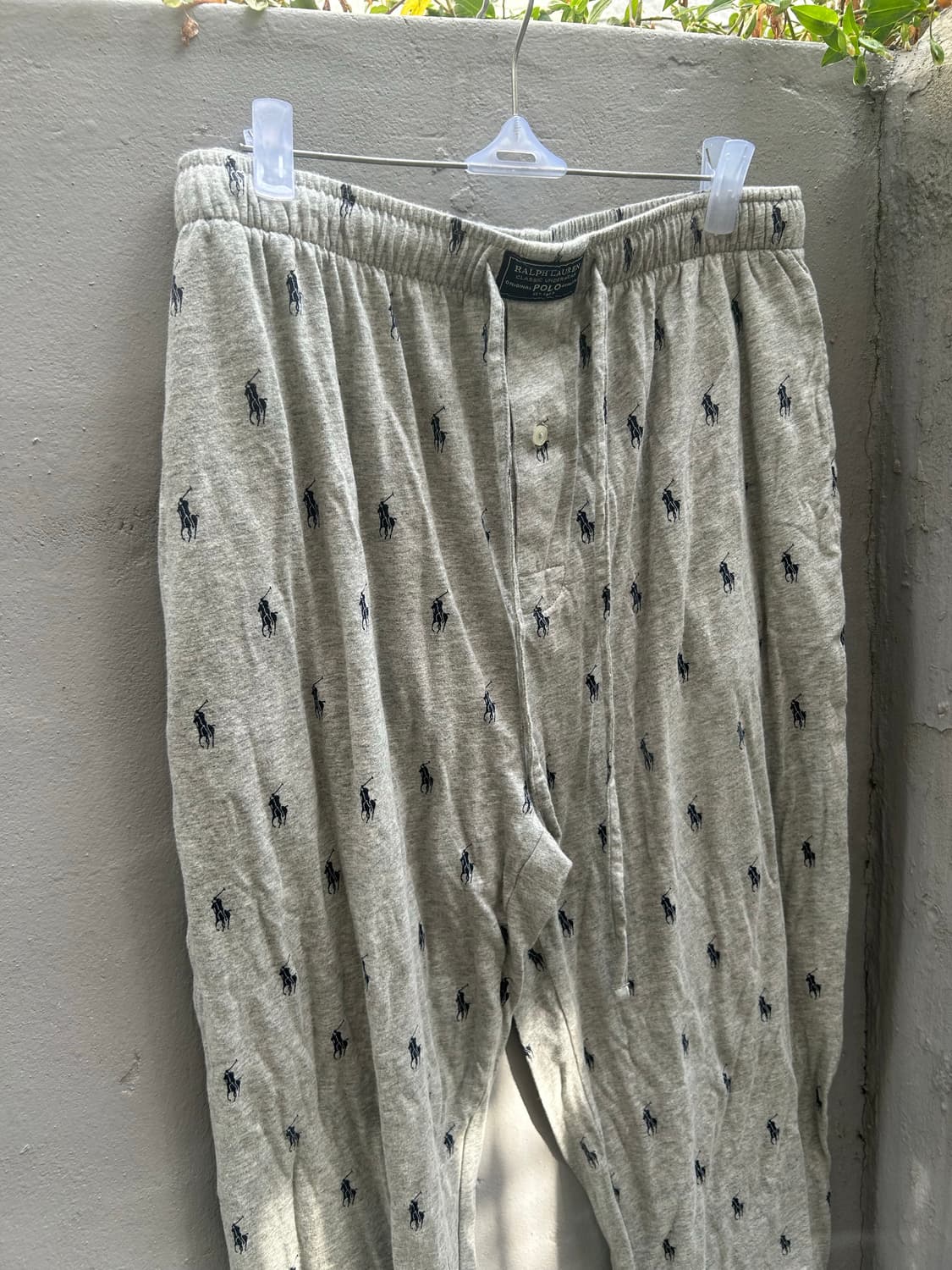 폴로 멀티 로고 포니 와이드 그레이 스웻팬츠 상품이미지2