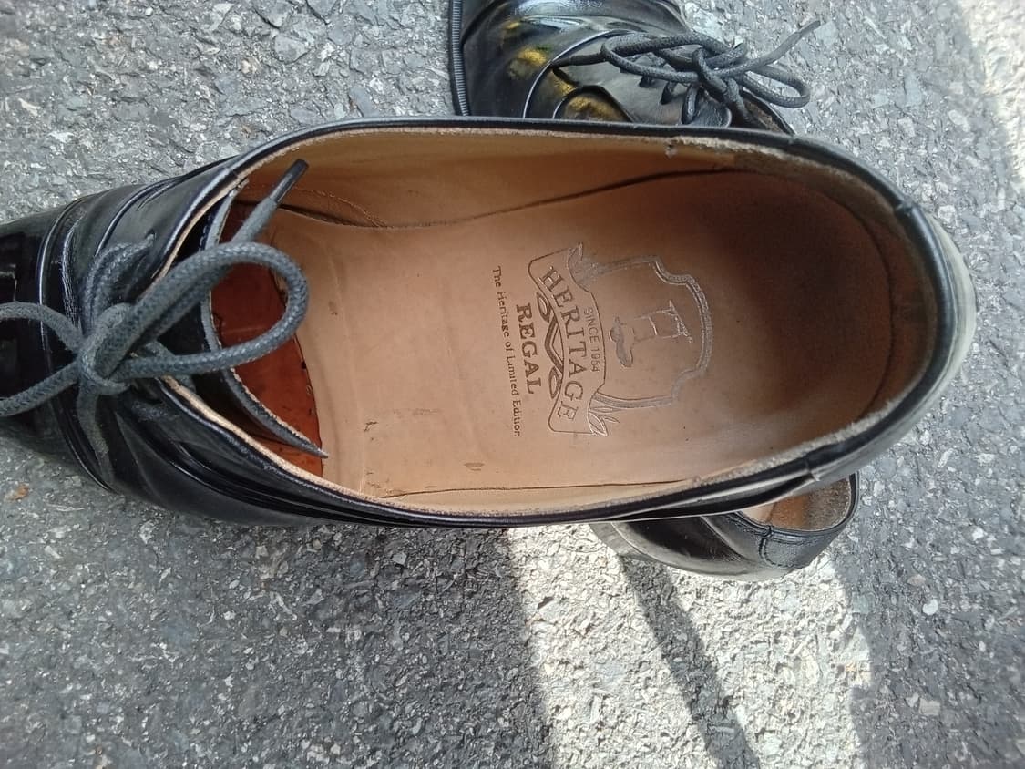 헤리티지 리갈 스트레이트 팁,다크블랙 정장 구두 상품이미지8