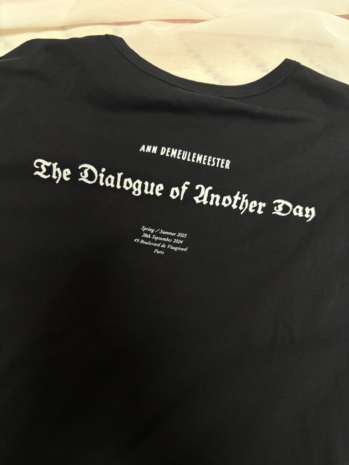 Ann Demeulemeester 반팔 블랙 티셔츠  상품이미지4