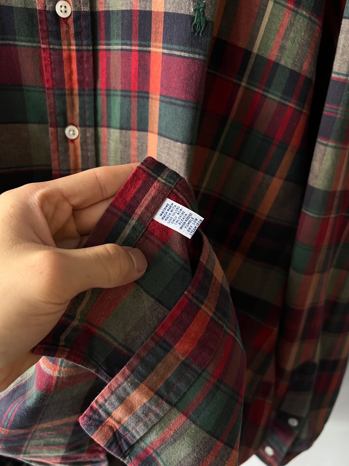 [XL]폴로 랄프로렌 클래식 린넨 블렌드 체크셔츠 상품이미지6